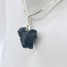 Load image into Gallery viewer, Black Stallion Obsidian Horse Pony Pendant with Silver Findings | 1" Long - PremiumBead Alternate Image 2