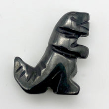 Load image into Gallery viewer, Hand Carved Hematite Tyrannosaurus Rex Figurine | 21x18x8mm | Sil ver - PremiumBead Primary Image 1