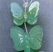 Load image into Gallery viewer, Fluttering 2 Aventurine Butterfly Beads | 21x18x5mm | Green - PremiumBead Alternate Image 9