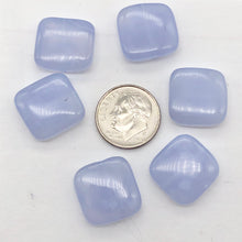 Load image into Gallery viewer, Blue Chalcedony Square Bead Strand | 16x16x5 | Blue | 26 Beads |