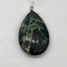 Load image into Gallery viewer, Tsunami Stone Briolette Sterling Silver Pendant | 2 3/4" Long | Green, White | 1