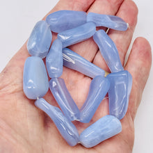 Load image into Gallery viewer, Chalcedony Designer Cut 395ct Pendant Bead Strand|35x15x10 - 30x11x9mm|Blue|13 |