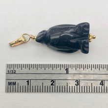Load image into Gallery viewer, Blue Gold Stone Penguin Pendant Necklace|SemiPrecious Stone Jewelry|14K Pendant - PremiumBead Alternate Image 6