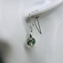 Load image into Gallery viewer, Sparkling Actinolite Quartz Sterling Silver Earrings | 1" long | 1 Pair |