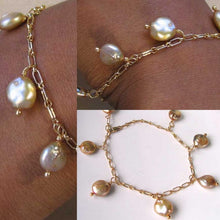Load image into Gallery viewer, Sparkling! CHAMPAGNE FW Pearl & 14Kgf BRACELET 404480A - PremiumBead Alternate Image 3