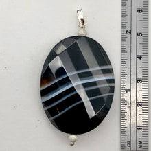 Load image into Gallery viewer, Stunning! Faceted Sardonyx Agate Sterling Silver Pendant | 2 1/4" Long |