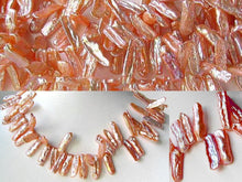 Load image into Gallery viewer, Natural Strand Peach Biwa/Stick Pearls From 24-13mm 107244 - PremiumBead Primary Image 1