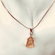 Load image into Gallery viewer, Glowing Golden Citrine Nugget 14K Gold Filled Wire Wrap Pendant | 1 1/4" Long |