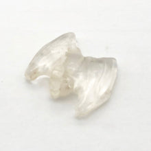 Load image into Gallery viewer, Hand Carved Natural Quartz Bat Bead Figurine | 21x16x5mm | Clear