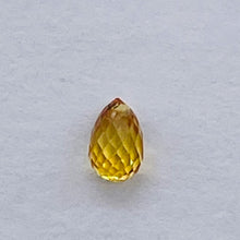 Load image into Gallery viewer, 1 Yellow Sapphire Faceted Briolette Bead (.45 to .52cts) 9667Af
