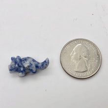 Load image into Gallery viewer, Dinosaur 2 Carved Sodalite Triceratops Beads | 22x11x7.5mm | Blue w/White - PremiumBead Alternate Image 5