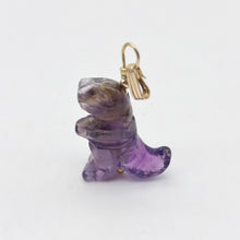 Load image into Gallery viewer, Purple Dinosaur Amethyst Tyrannosaurus Rex 14K Gold-Filled Pendant - PremiumBead Alternate Image 10