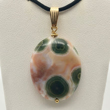Load image into Gallery viewer, Lovely Oval Ocean Jasper and 14K gold-filled Pendant 510561A - PremiumBead Primary Image 1