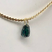 Load image into Gallery viewer, 0.8cts Blue Diamond Briolette 18K Gold Pendant - PremiumBead Alternate Image 5