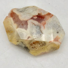 Load image into Gallery viewer, Crazy Lace Agate Carved Pendant Bead | 39x29x9mm | White Orange |