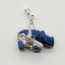 Load image into Gallery viewer, Sodalite Hand Carved Rhinoceros Pendant with 14Kgf Findings 510812 - PremiumBead Alternate Image 4