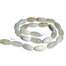 Load image into Gallery viewer, White African Dendritic Opal 16x8mm Rice Bead Strand 104937