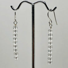 Load image into Gallery viewer, Quartz AAA Crystal Sterling Silver Dangle Earrings| 1 3/4" Long | Clear | 1 Pair