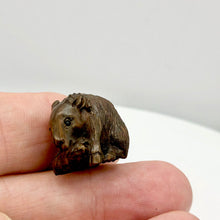 Load image into Gallery viewer, Baa Baa Carved Ram Sheep Boxwood Ojime Netsuke Bead | 22x18x14mm | Brown - PremiumBead Primary Image 1