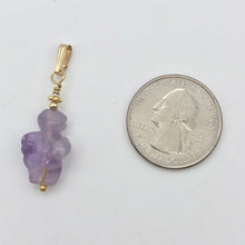 Load image into Gallery viewer, Hand Carved Amethyst Goddess of Willendorf Pendant 509287AMG - PremiumBead Alternate Image 5