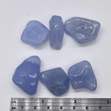 Load image into Gallery viewer, Chalcedony Nuggets | 48g | 32x21x12 to 21x20x11mm | Blue | 6 Pendant Beads |