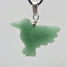 Load image into Gallery viewer, Aventurine Dove Pendant Necklace | Semi Precious Stone Jewelry | Silver Pendant - PremiumBead Alternate Image 5