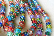 Load image into Gallery viewer, 5 Hand Made Glass Lampwork Bumpy Roundel Beads 7599 - PremiumBead Alternate Image 2