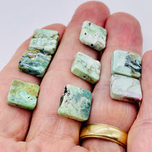 Load image into Gallery viewer, Minty Mojito Green Turquoise Square Coin Bead Strand 107412D