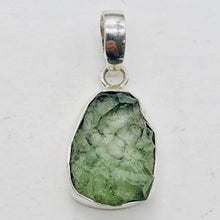 Load image into Gallery viewer, Moldavite Sterling Silver Pendant| 1 1/8" Long | Green | 1 Pendant |