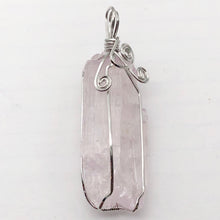 Load image into Gallery viewer, Light Lavender Kunzite Sterling Silver Wire-Wrap Crystal Prendant| 2 Inch Long|