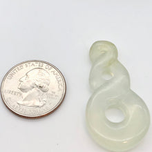 Load image into Gallery viewer, Hand Carved Translucent Serpentine Infinity Pendant with Black Cord 10821Z - PremiumBead Alternate Image 3