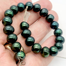 Load image into Gallery viewer, Midnight Emeralds Green FW Pearl Strand 109444 - PremiumBead Alternate Image 7