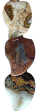 Load image into Gallery viewer, Pretty 3 Ocean Jasper Carved Autumn Leaf Beads 003364