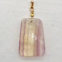 Load image into Gallery viewer, Fluorite 14K Gold Filled Wire Wrap Trapezoid Pendant| 2" Long | Purple, Clear |
