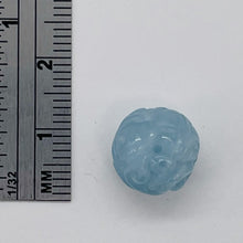 Load image into Gallery viewer, Aquamarine AAA Intricately Carved Round Bead | 12mm | Blue | 1 Bead |