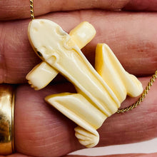 Load image into Gallery viewer, Happy Leaping Pendant Frog | 35x23x7mm | White | 1 Bead |