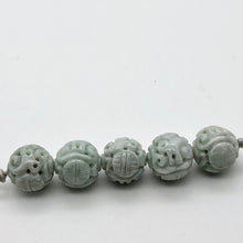 Load image into Gallery viewer, 17.5mm Hand Carved Longevity Knot Jadeite Bead - 1 Bead 10769 | 17.5mm | Green - PremiumBead Alternate Image 3