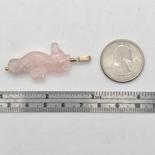 Load image into Gallery viewer, Rose Quartz Hand Carved Seahorse w/14K Gold Filled Findings Pendant 509244RQS - PremiumBead Alternate Image 4