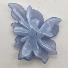 Load image into Gallery viewer, 42cts Exquisitely Hand Carved Blue Chalcedony Flower Pendant Bead - PremiumBead Alternate Image 4