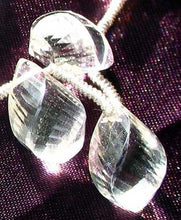 Load image into Gallery viewer, Natural Quartz Faceted Twist Briolette Bead Strand 107705 - PremiumBead Alternate Image 3