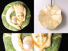 Load image into Gallery viewer, Splash 41mm Hand Carved & Scrimshaed Mermaid Centerpiece Bead 10349 - PremiumBead Alternate Image 3