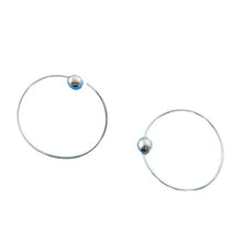 Load image into Gallery viewer, Sterling Silver Self-Closing 26mm Hoop Earrings 009763