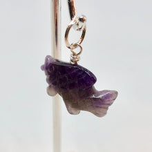 Load image into Gallery viewer, Swimmin'! Amethyst Fish Koi Sterling Silver Pendant 509265AMS - PremiumBead Alternate Image 4