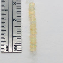 Load image into Gallery viewer, Opal Graduated Faceted Fiery Roundel Bead Parcel | 4-3 1/2 mm | Golden| 8 Beads|