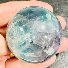 Load image into Gallery viewer, Fluorite Scry Meditation Sphere Round | 2 1/2" | Green/Clear | 1 Sphere |