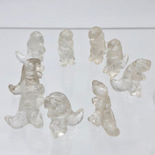 Load image into Gallery viewer, Hand Carved Quartz Tyrannosaurus Rex Figurine | 20x15x7mm | Clear - PremiumBead Alternate Image 3
