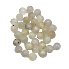 Load image into Gallery viewer, Chatoyant Hint of Color Round Kunzite Beads | 9mm | 4 Beads |