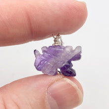 Load image into Gallery viewer, Amethyst Hand Carved Winged Dragon Sterling Silver Pendant | 1 3/16" | 509286AMS - PremiumBead Alternate Image 3