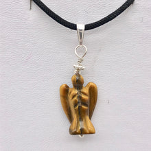 Load image into Gallery viewer, On the Wings of Angels Tigereye Sterling Silver 1.5" Long Pendant 509284TES - PremiumBead Alternate Image 5