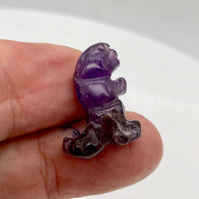 Load image into Gallery viewer, T-Rex Dinosaur Carved Amethyst Tyrannosaurus Rex Figurine | 21x18.5x7mm | Purple - PremiumBead Alternate Image 2